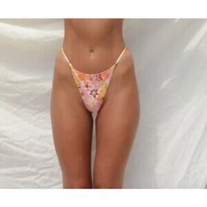 Stone Fox Swim Size M Isle bikini Bottom Retro Pop Beach Cruise Resort